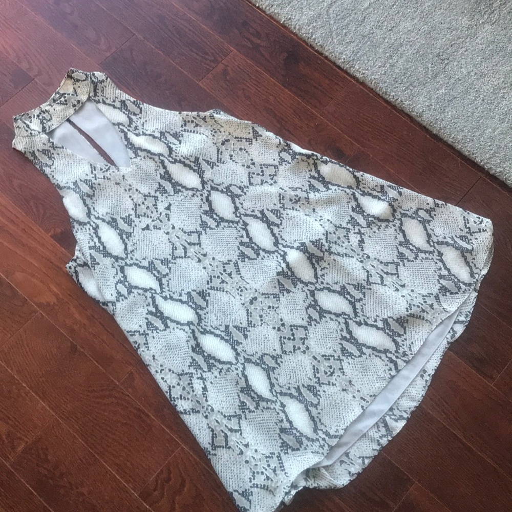 Impeccable Pig - High neck Animal Print Mini Dress